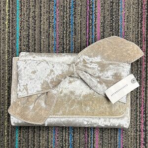 Anthropologie Metallic Silver Clutch